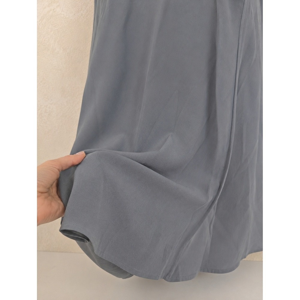 MM LaFleur 8 Adelaide Dress Gray Minimalist Office Business Travel Sheath Modest - Picture 13 of 13